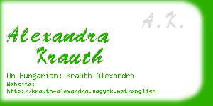 alexandra krauth business card